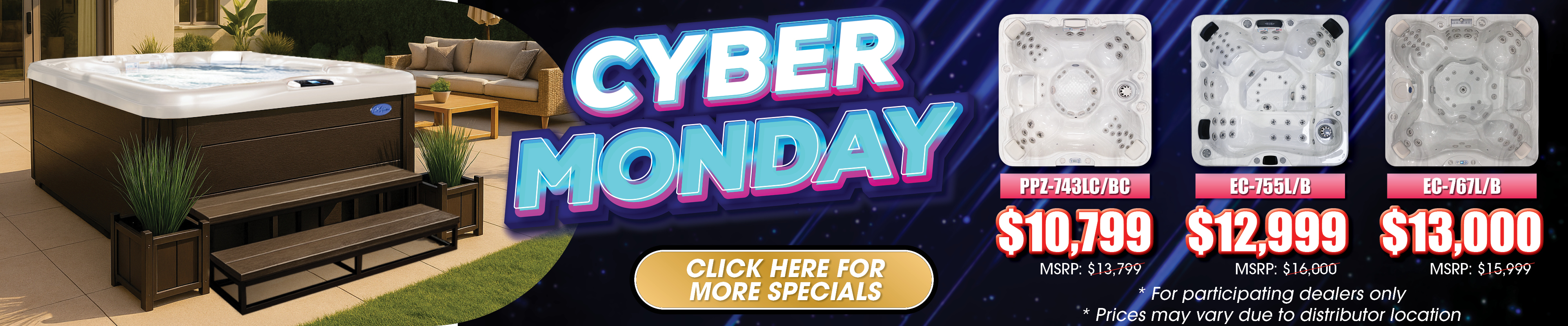 Calspas hot tub being used in a family setting - Westville